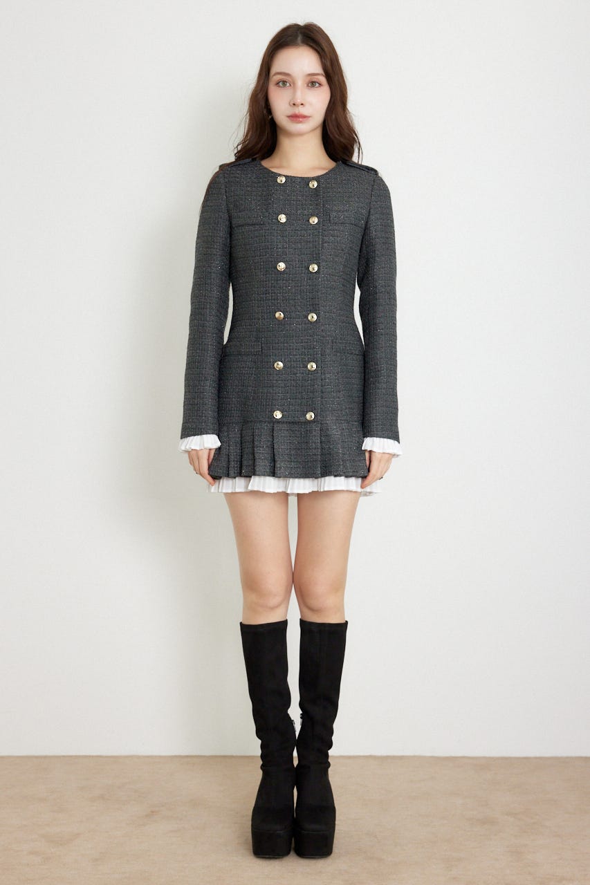 ジャケットライクミニワンピース GRY M
