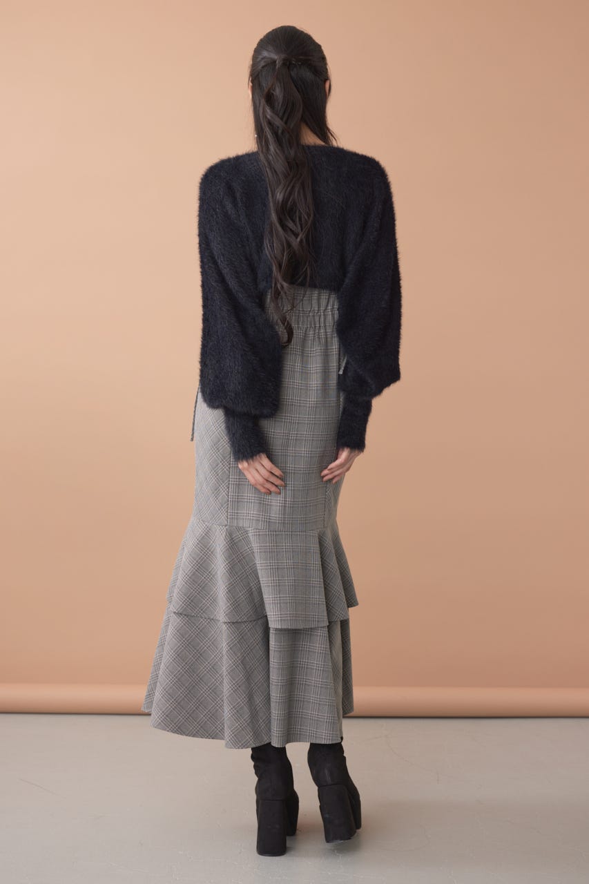ニットボレロセットキャミワンピース M/BLK S