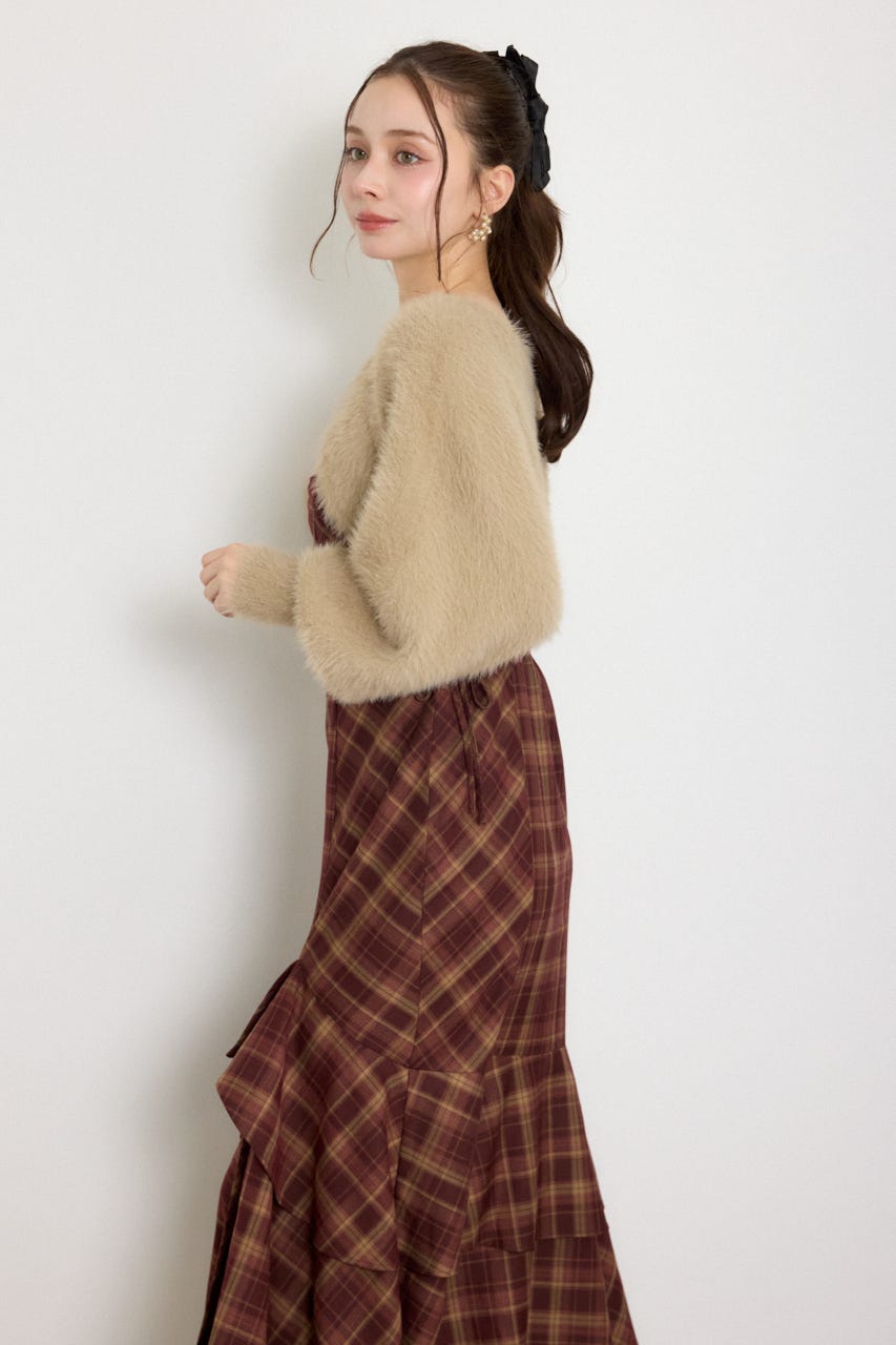 ニットボレロセットキャミワンピース M/RED M