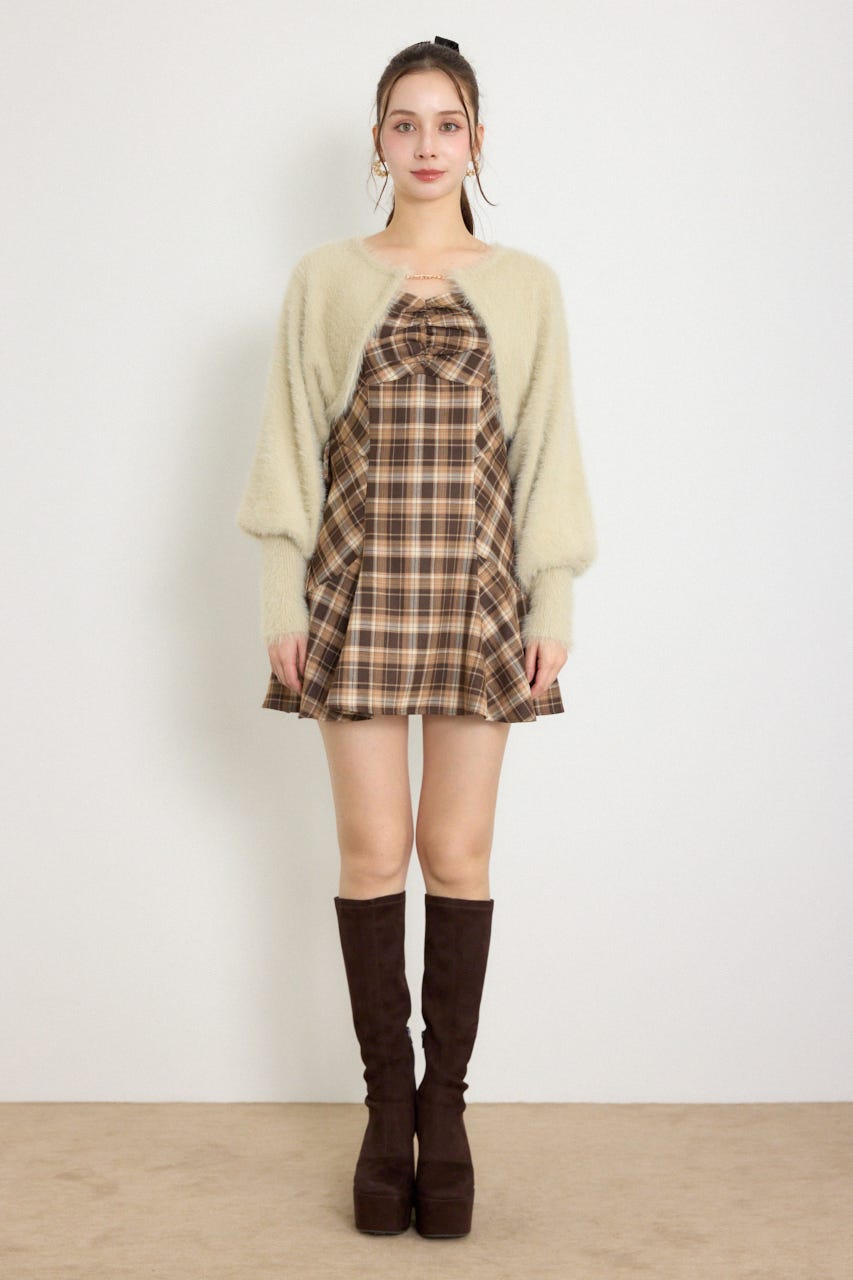 ニットボレロセットキャミミニワンピース M/BEG M