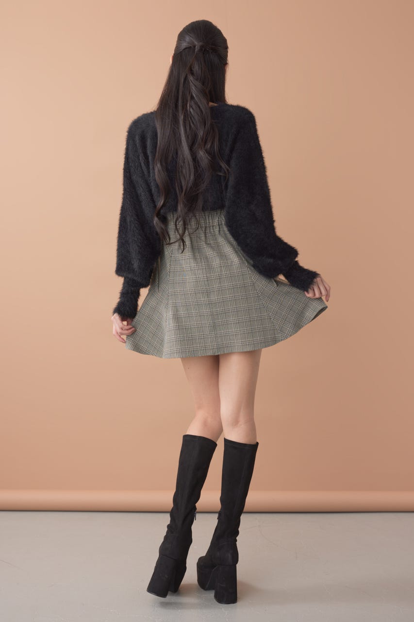ニットボレロセットキャミミニワンピース M/BLK M