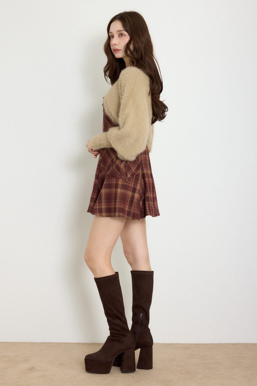 ニットボレロセットキャミミニワンピース M/RED M