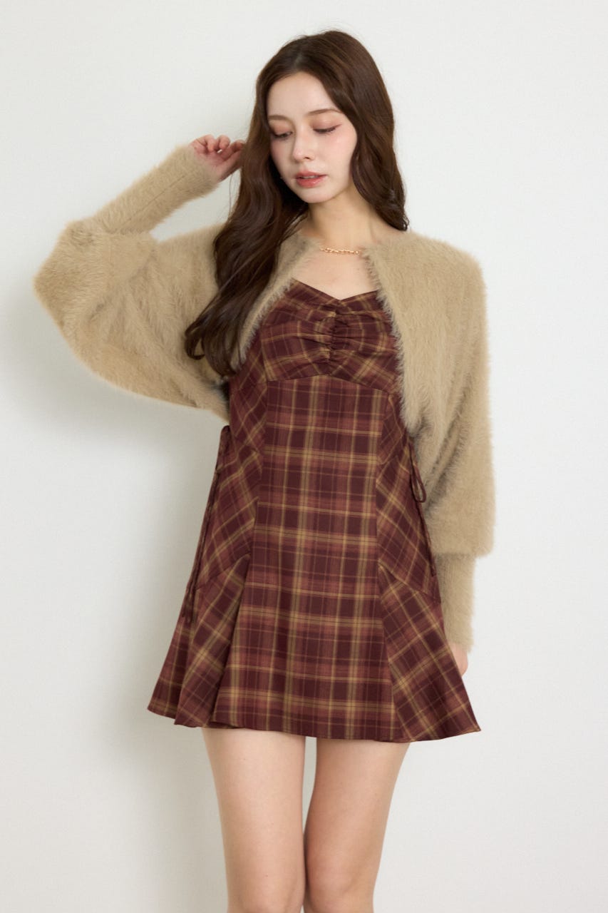 ニットボレロセットキャミミニワンピース M/RED M