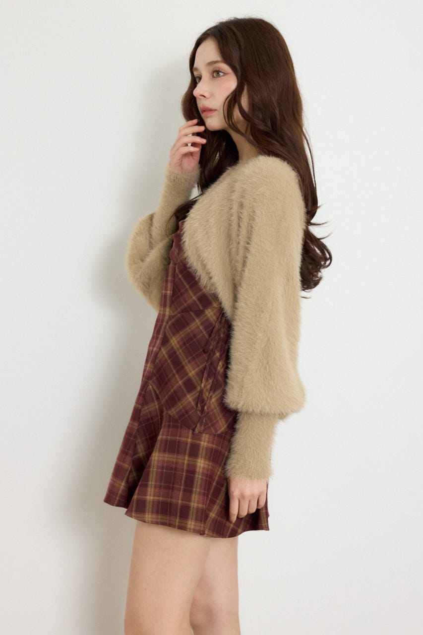 ニットボレロセットキャミミニワンピース M/RED M