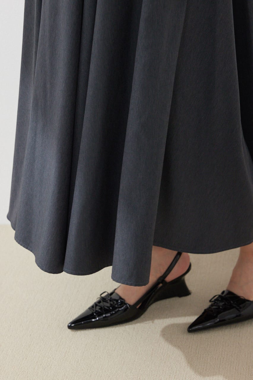 バストディティールフレアワンピース GRY S