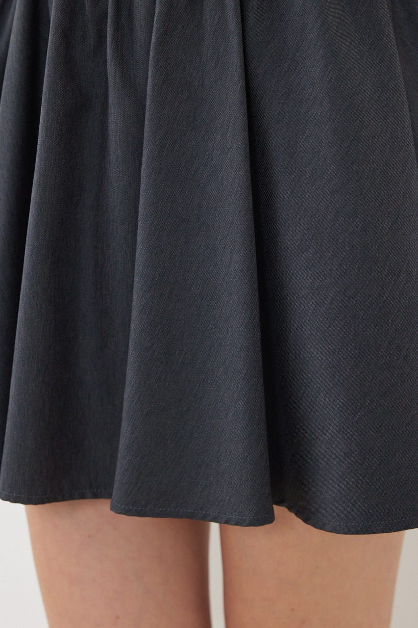 バストディティールフレアミニワンピース GRY M