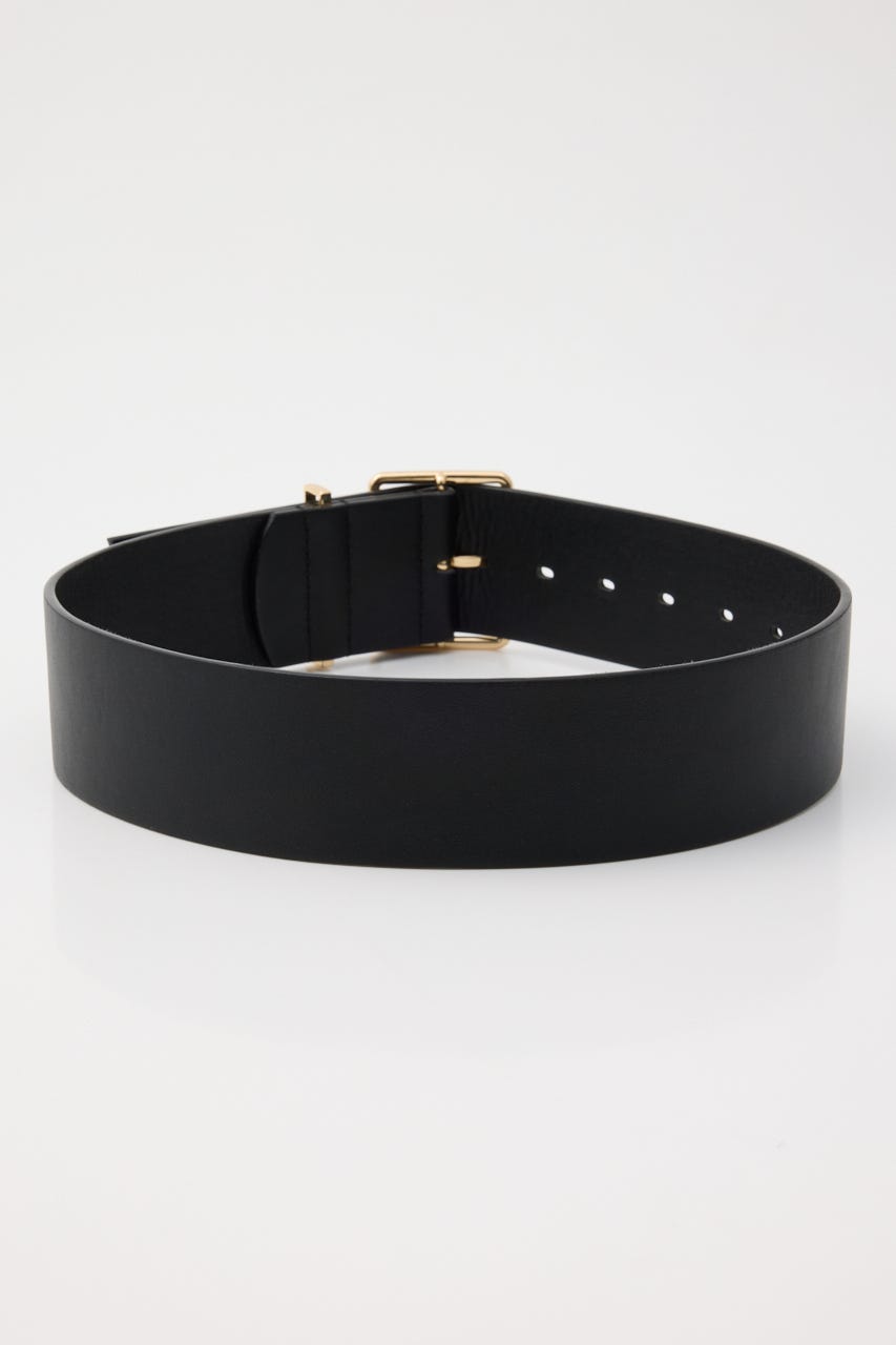 ゴールドバックル太ベルト BLK FREE