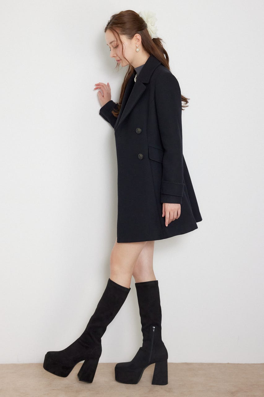 【乃木坂46 金川紗耶さん着用】美脚ストレッチフィットブーツ BLK M