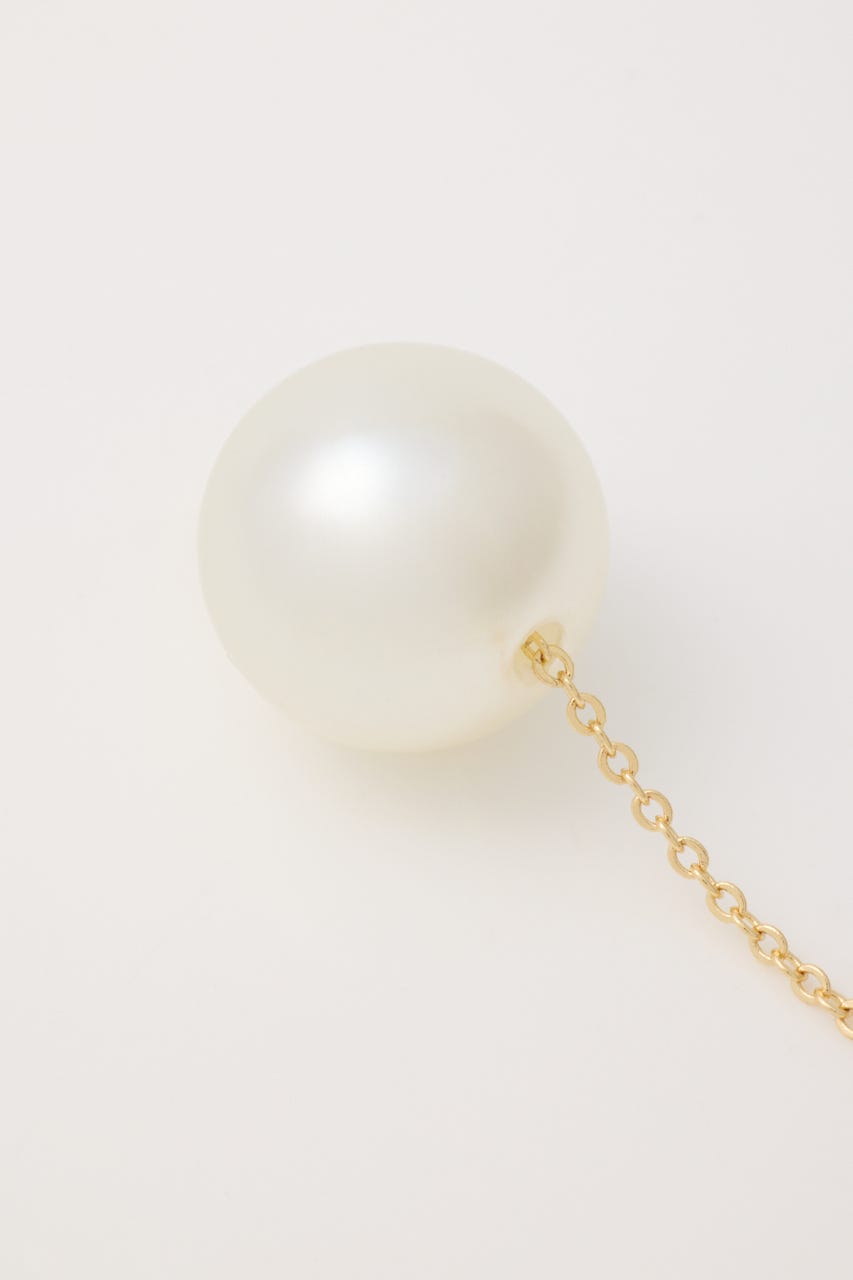 フェイクパールハンギングピアス GLD FREE