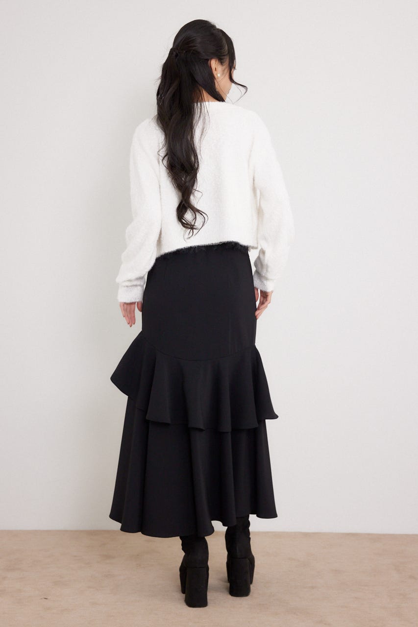ミニフラッフィーニットカーディガン WHT FREE