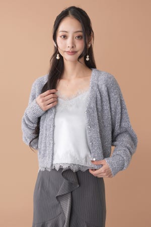 ミニフラッフィーニットカーディガン