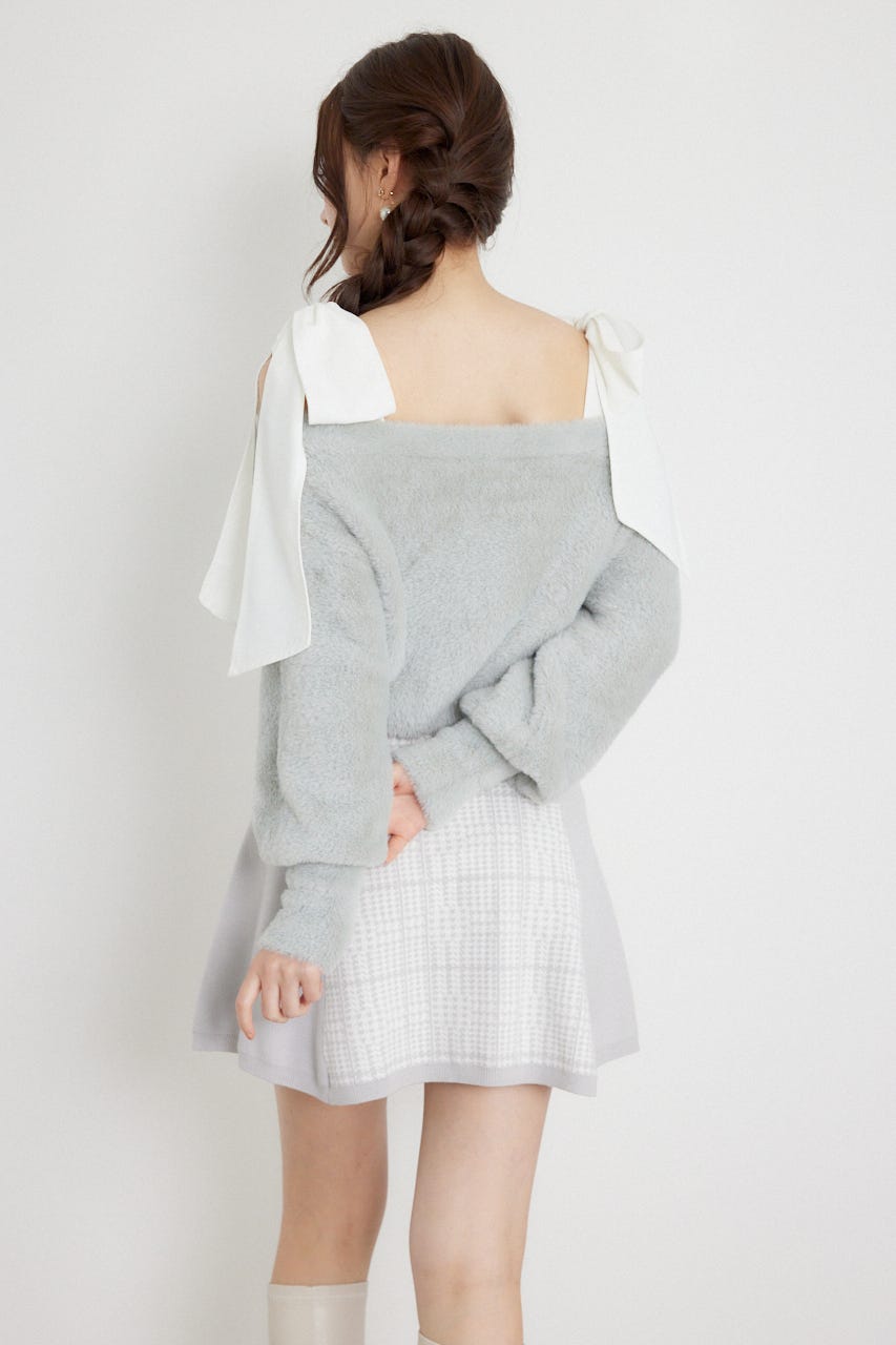 ジャガードニットミニセットワンピース M/GRY FREE