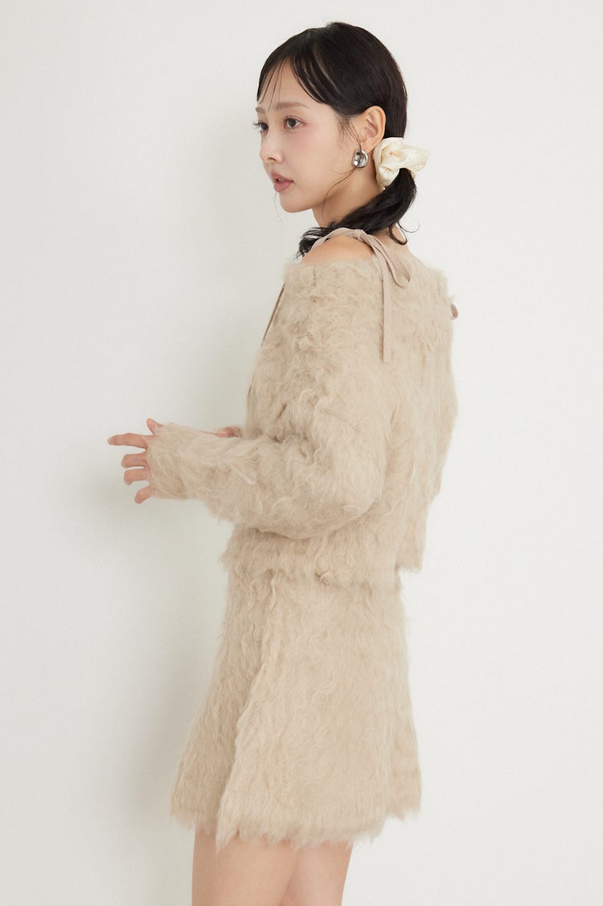 フラッフィーニットセットアップ BEG FREE