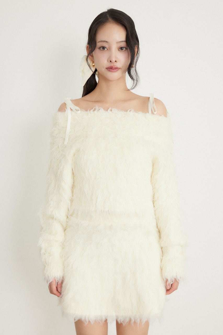 フラッフィーニットセットアップ WHT FREE