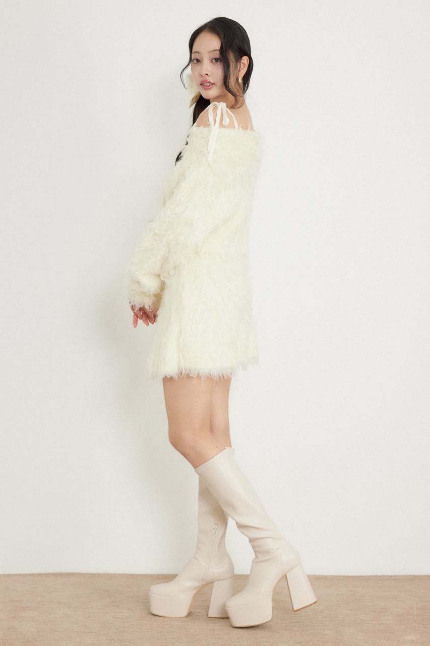 フラッフィーニットセットアップ WHT FREE