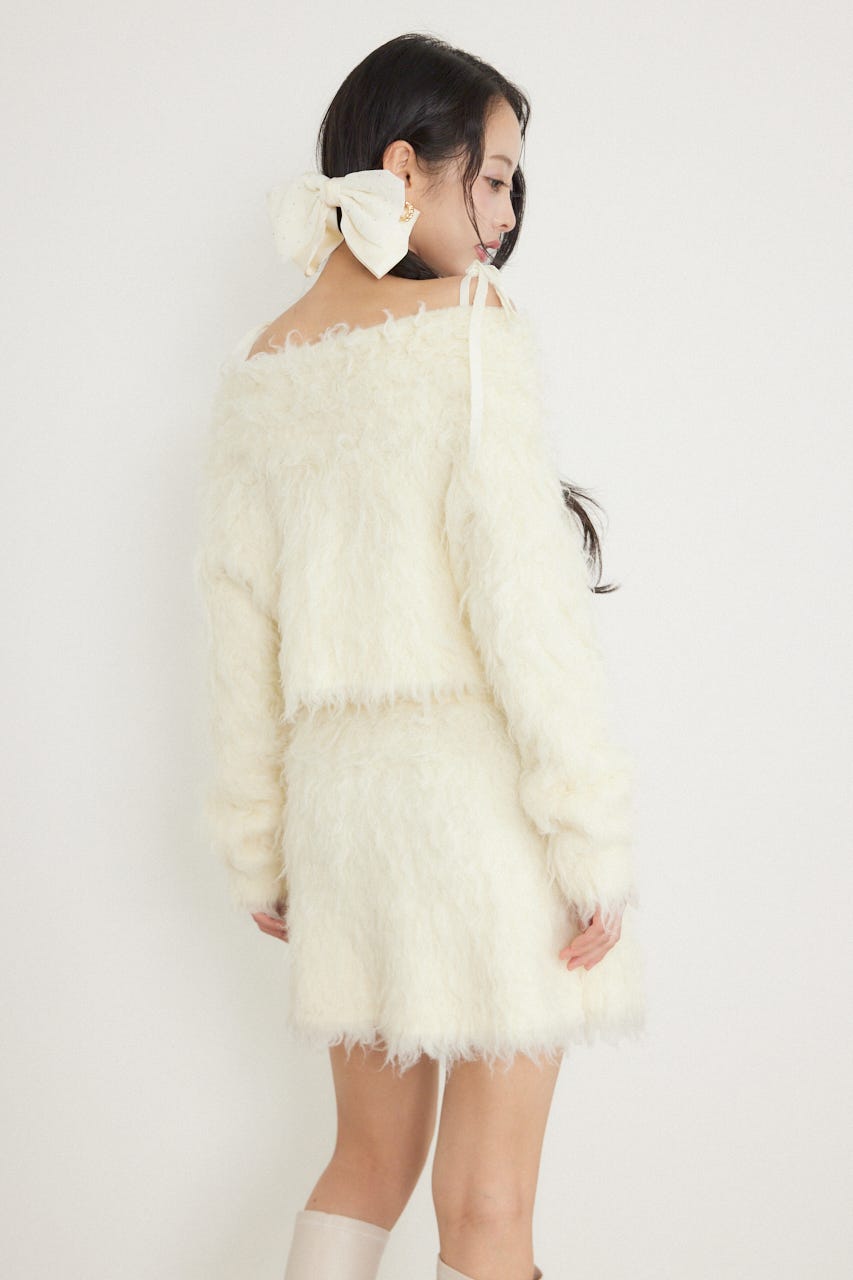フラッフィーニットセットアップ WHT FREE