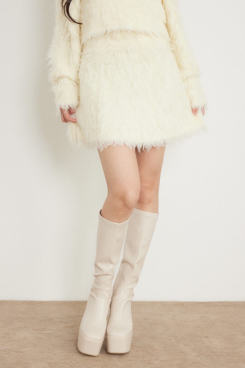 フラッフィーニットセットアップ WHT FREE