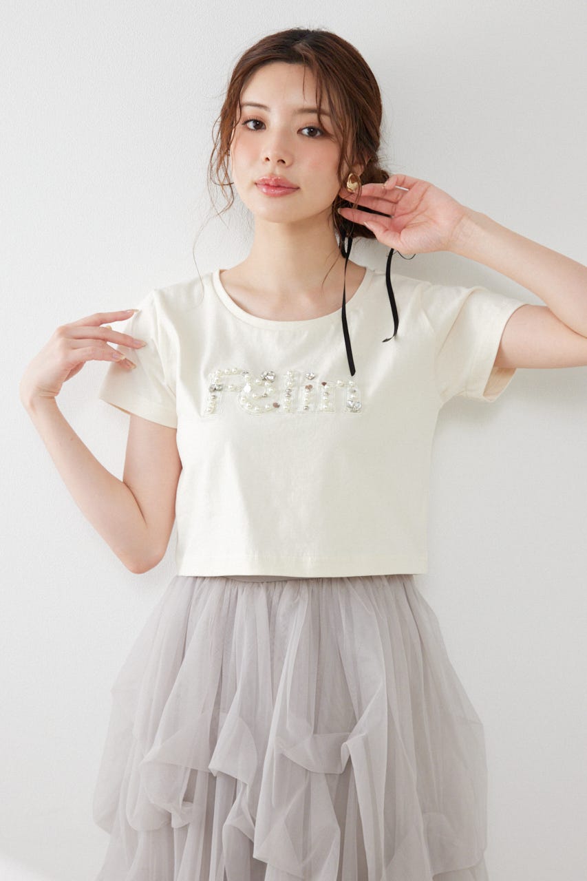 デコラティブロゴTシャツ L/YEL FREE