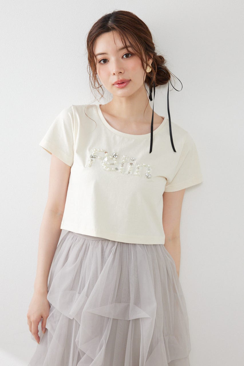 デコラティブロゴTシャツ L/YEL FREE
