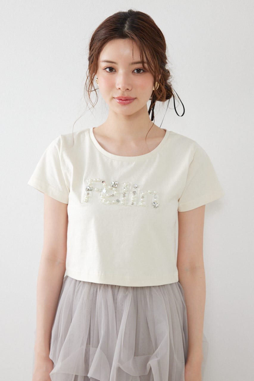 デコラティブロゴTシャツ L/YEL FREE