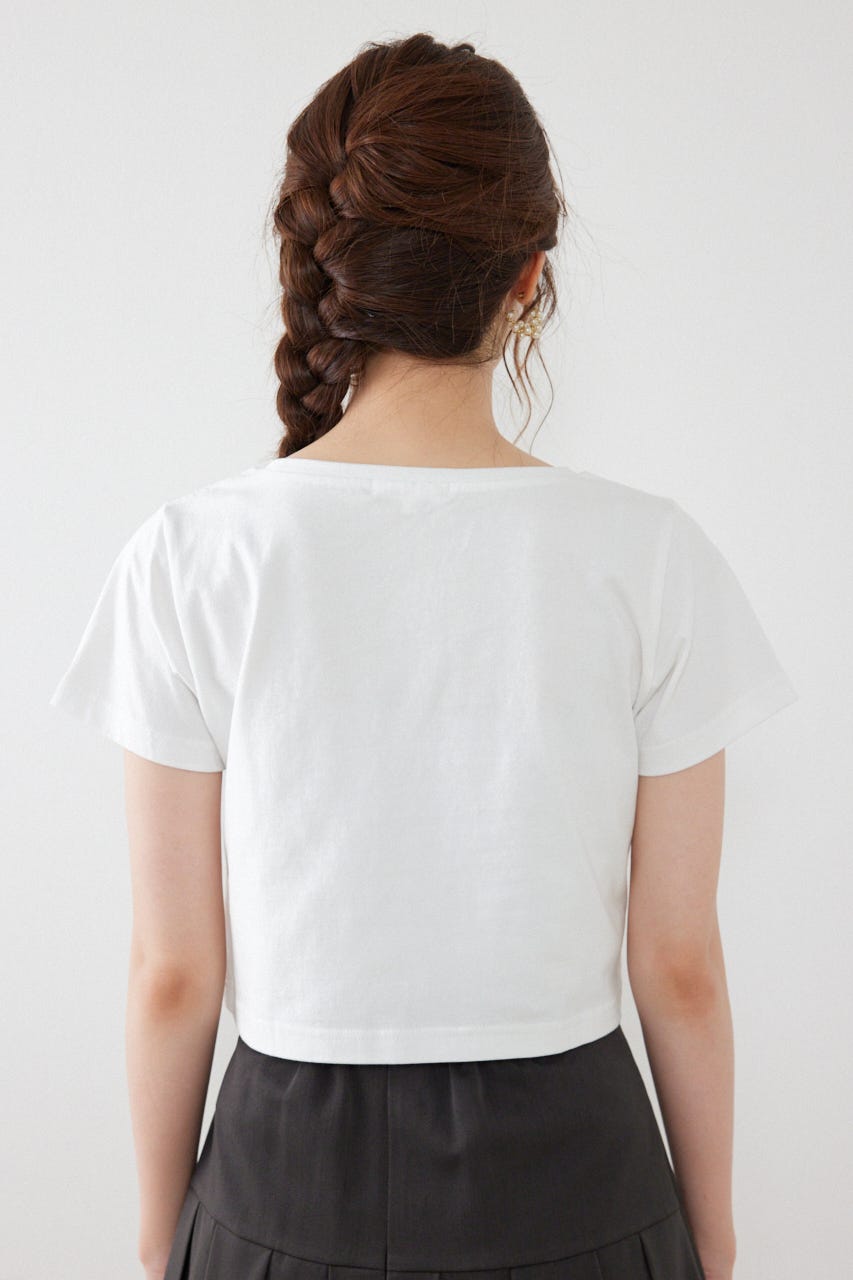 デコラティブロゴTシャツ WHT FREE