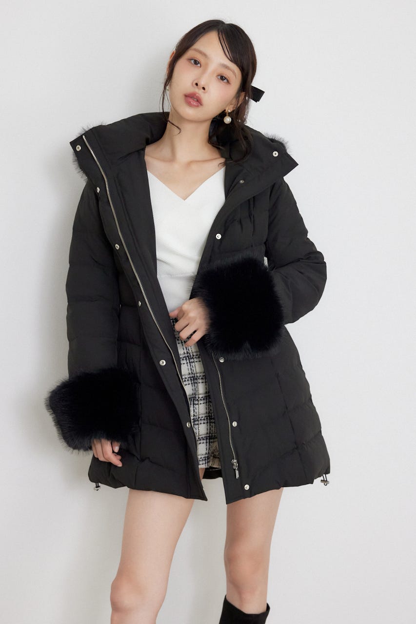 26AW Aラインダウンワンピコート BLK S