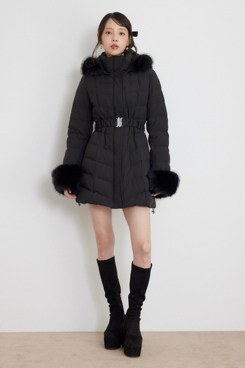 26AW Aラインダウンワンピコート BLK S