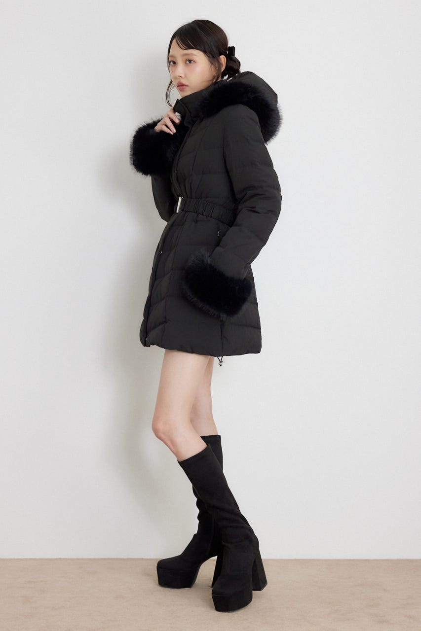 26AW Aラインダウンワンピコート BLK S