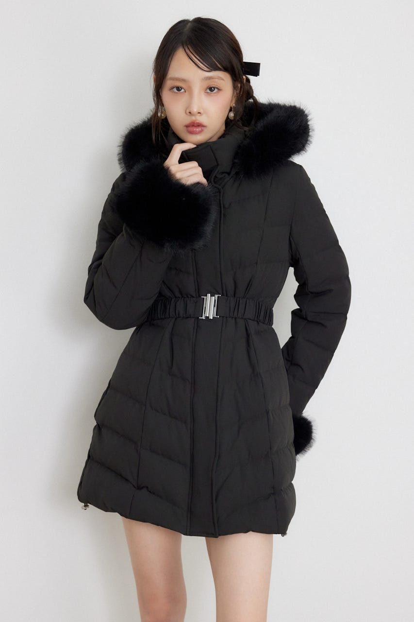 26AW Aラインダウンワンピコート BLK S