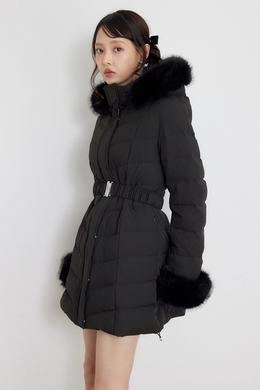26AW Aラインダウンワンピコート BLK S