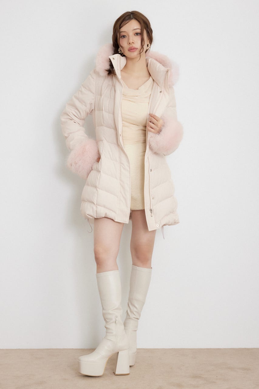 26AW Aラインダウンワンピコート L/PNK S