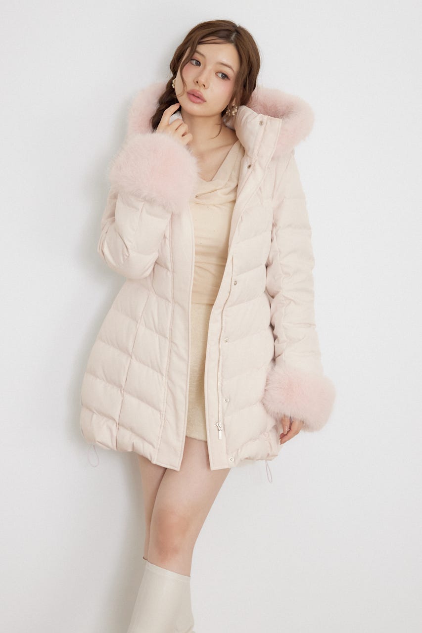 26AW Aラインダウンワンピコート L/PNK S