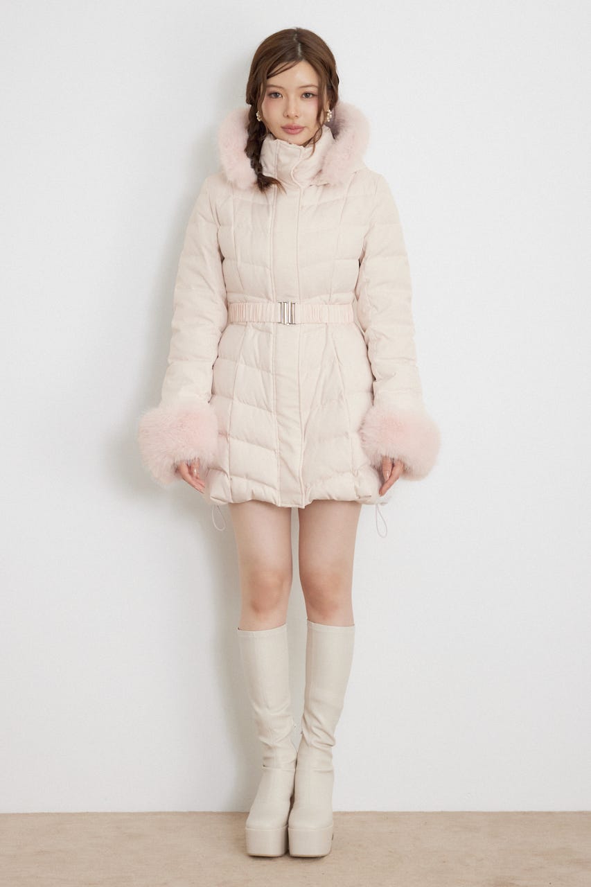 26AW Aラインダウンワンピコート L/PNK S
