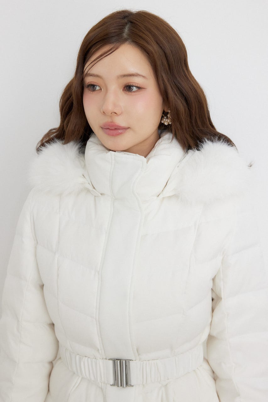 26AW Aラインダウンワンピコート WHT M
