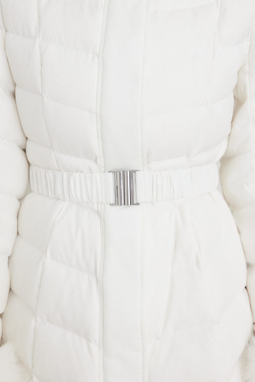 26AW Aラインダウンワンピコート WHT M