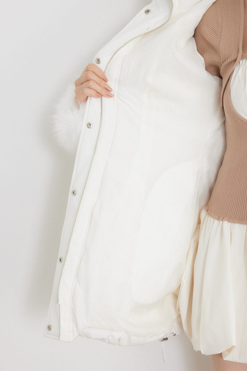 26AW Aラインダウンワンピコート WHT M