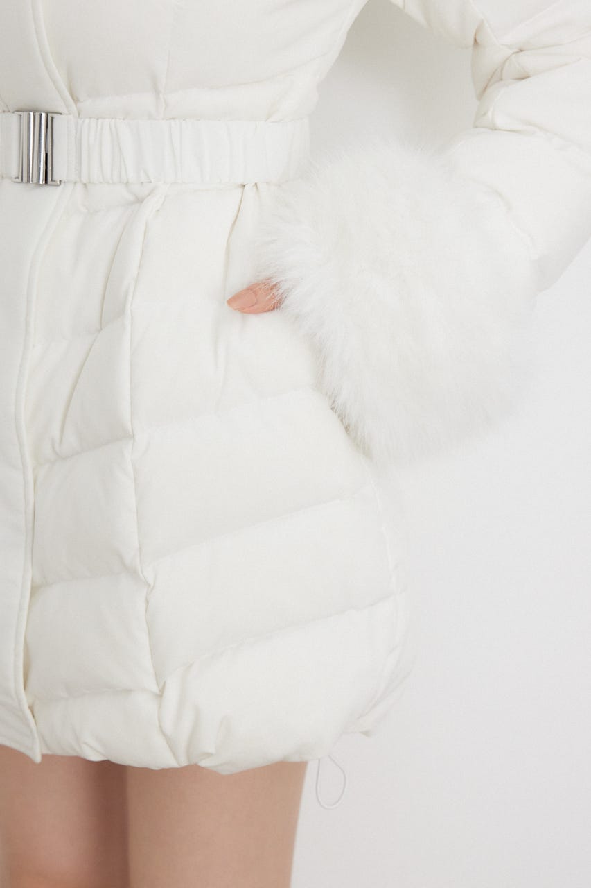 26AW Aラインダウンワンピコート WHT M