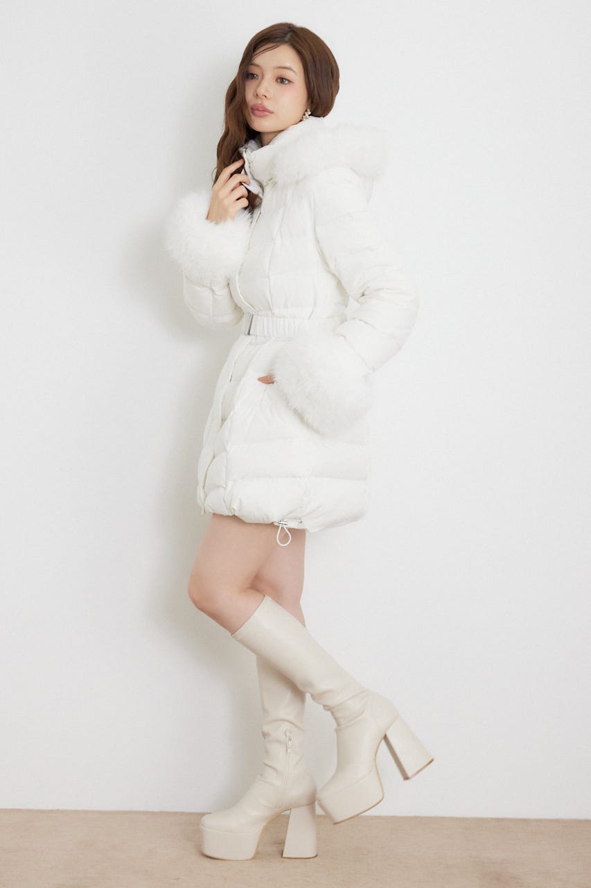 26AW Aラインダウンワンピコート WHT M