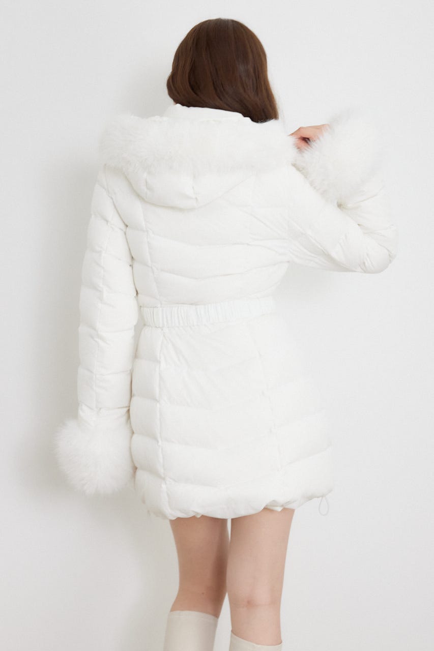 26AW Aラインダウンワンピコート WHT M