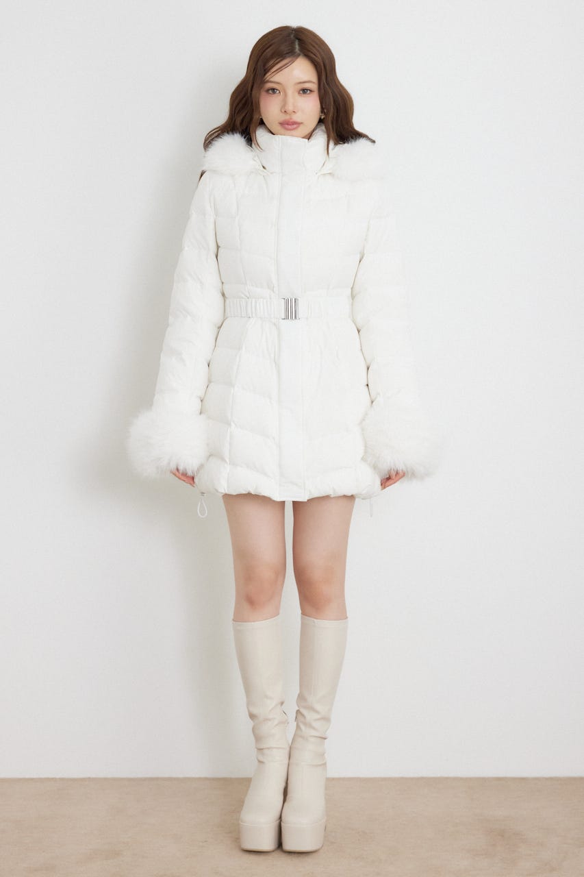 26AW Aラインダウンワンピコート WHT M
