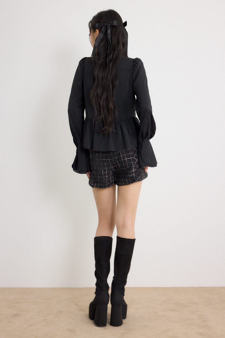 リボンブラウス BLK M