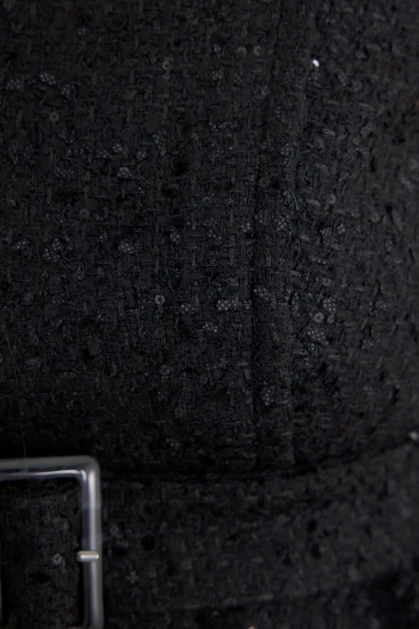 ペプラムビスチェトップス BLK S
