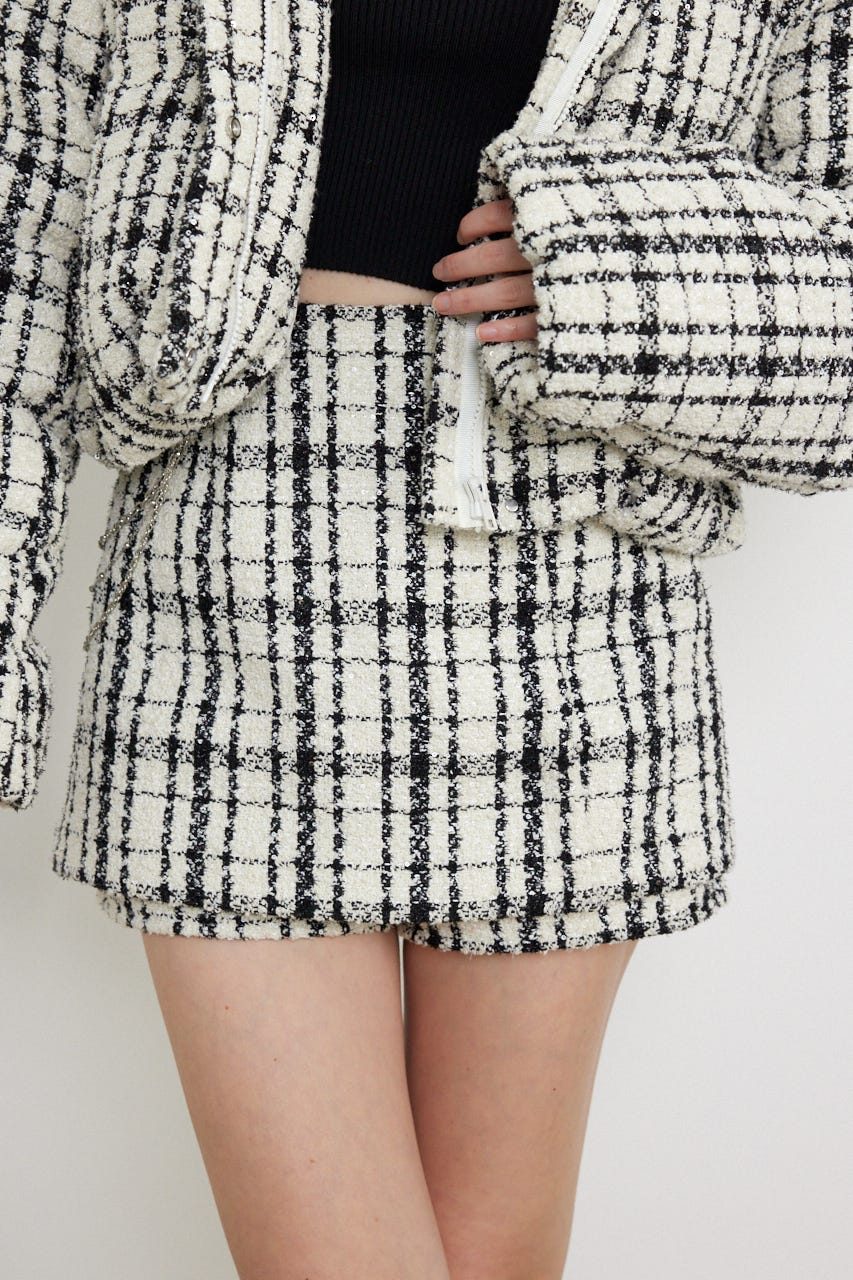 ラップミニスコートショートパンツ WHT S