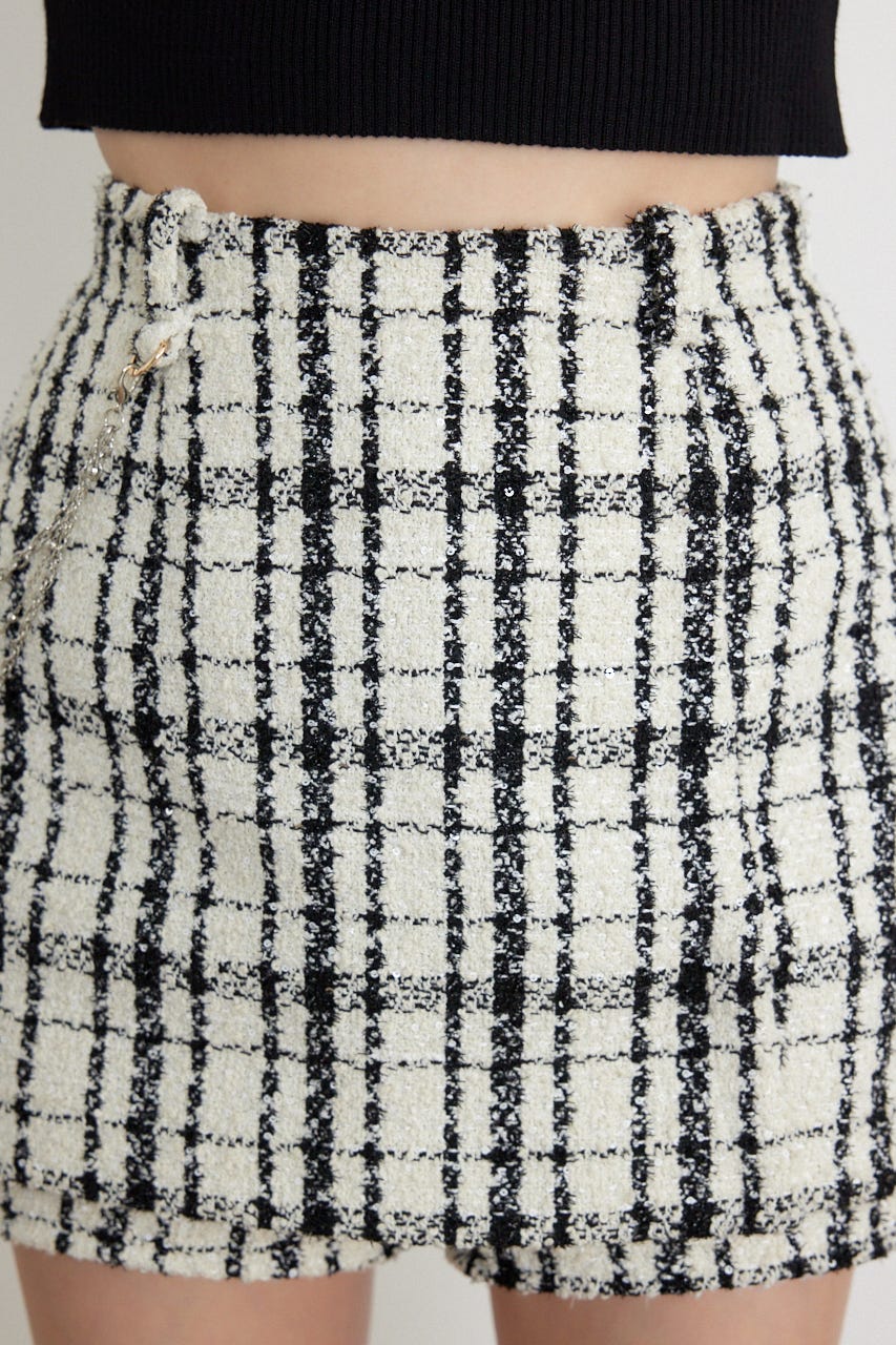 ラップミニスコートショートパンツ WHT S