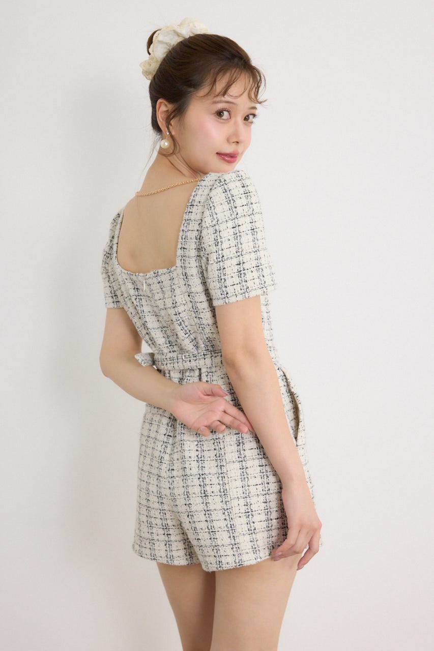 【乃木坂46 金川紗耶さん着用】ダブルボタンロンパース WHT S