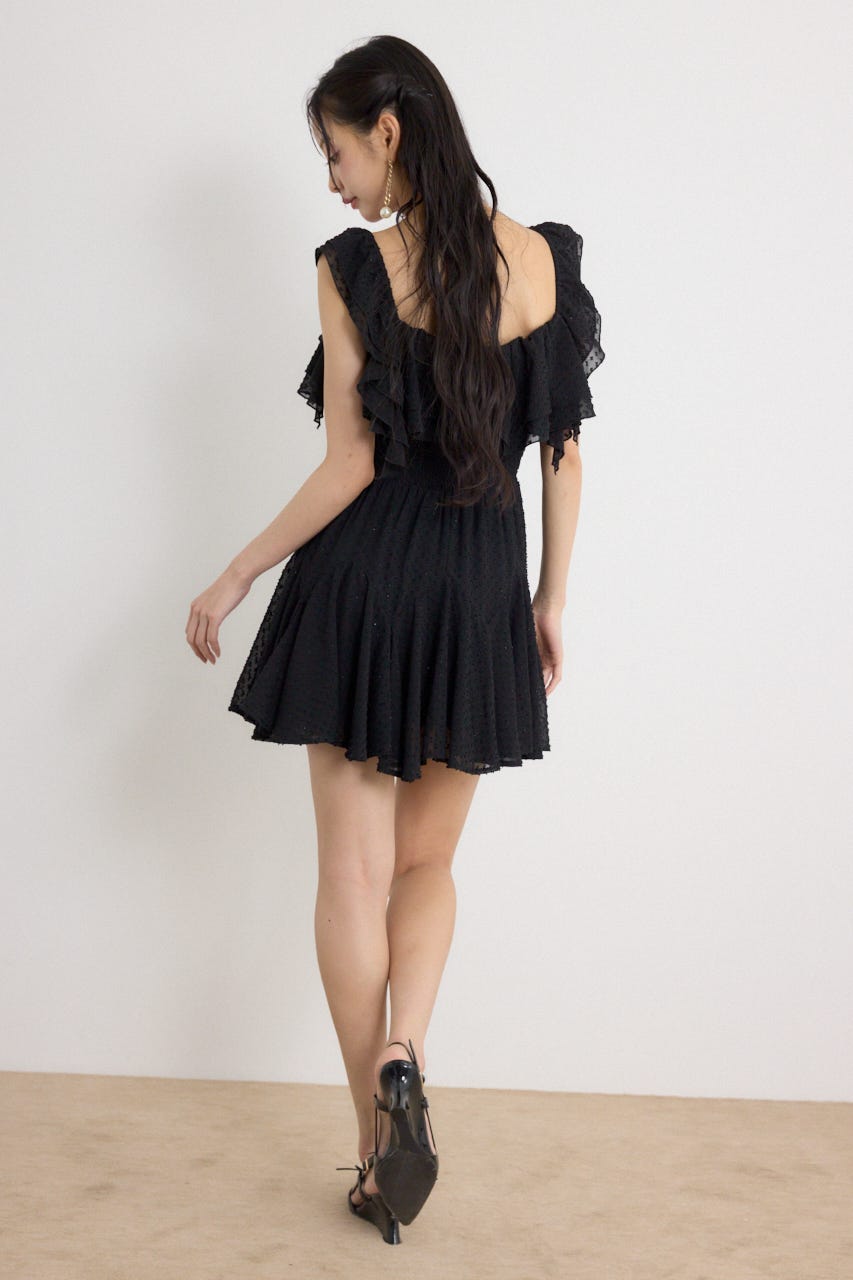レースアップキャミミニワンピース BLK M