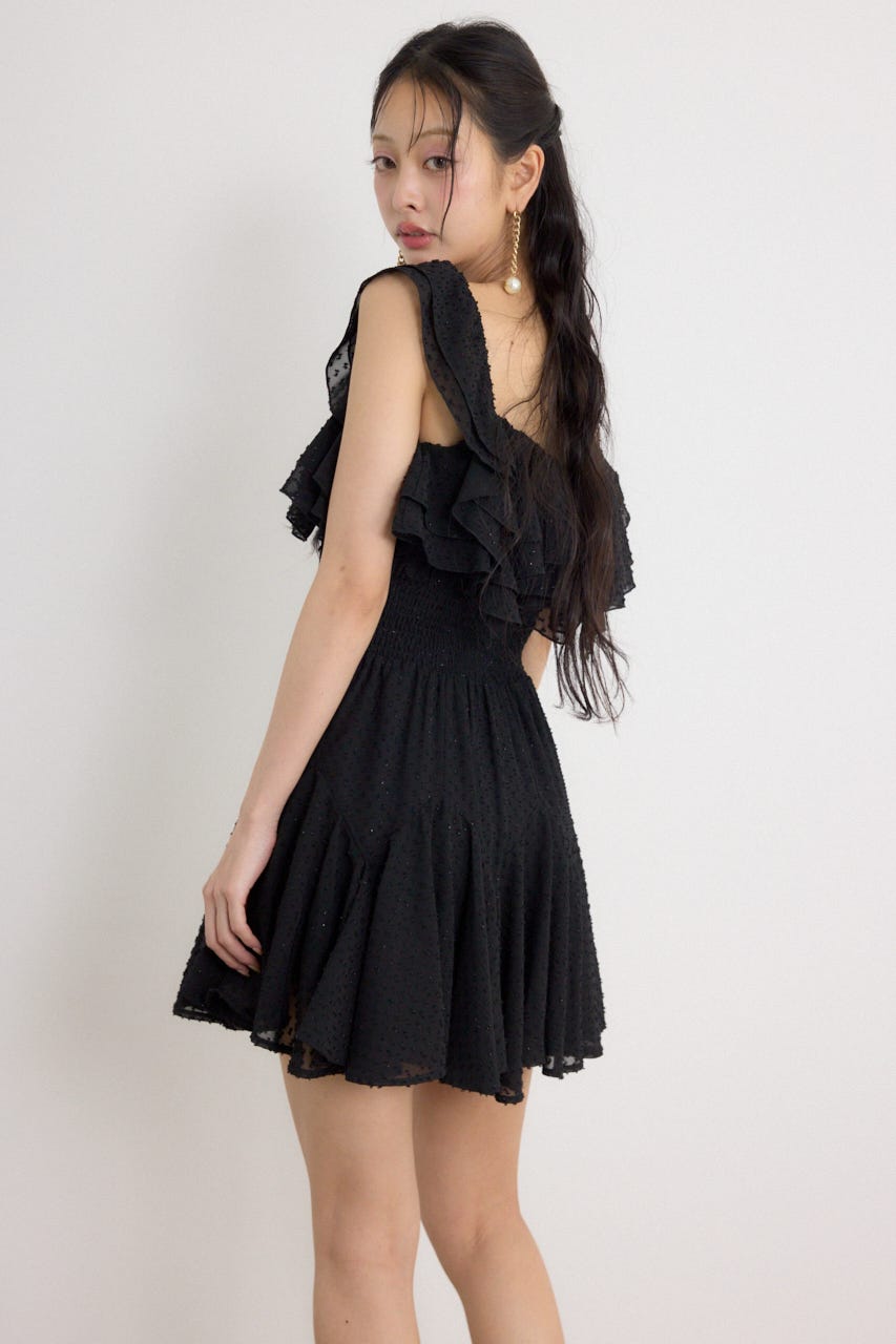 レースアップキャミミニワンピース BLK M
