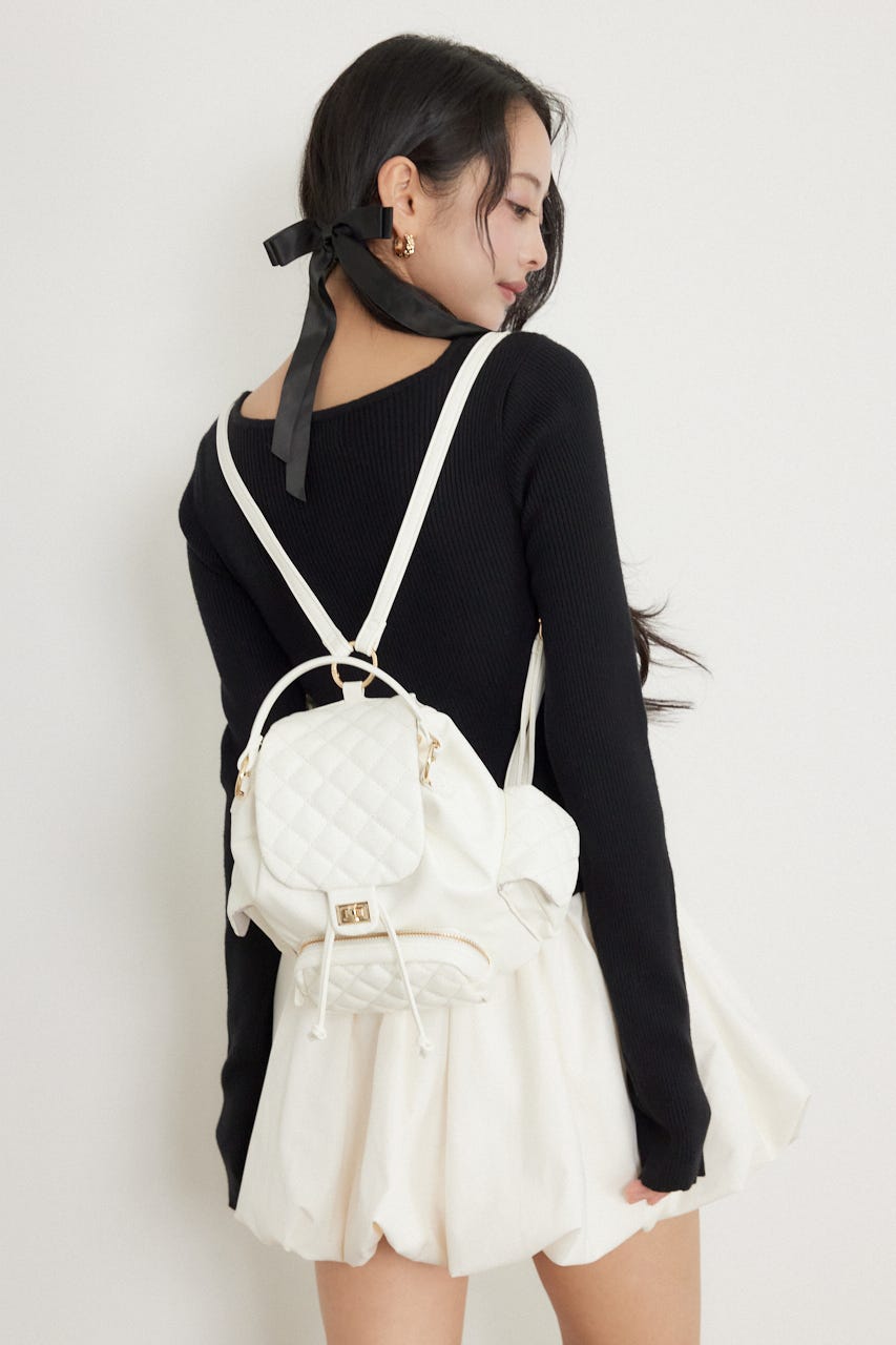 キルティングリュック WHT FREE