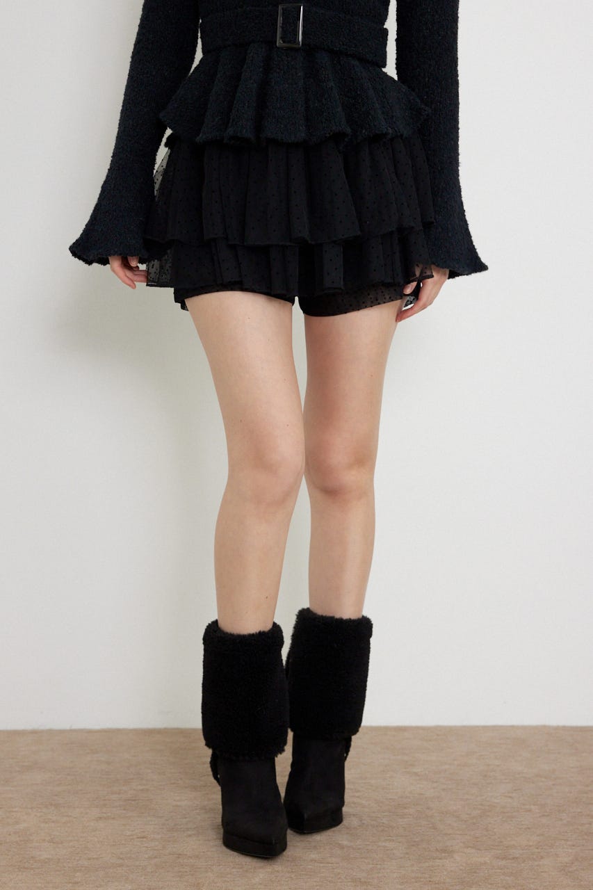 ペプラムニットセットアップ BLK FREE