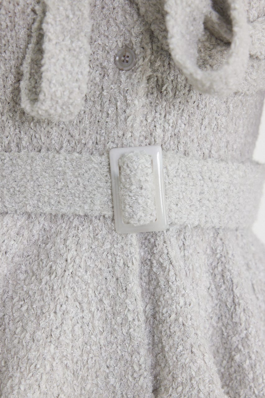 ペプラムニットセットアップ GRY FREE